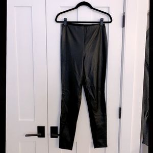 Halogen Faux Leather Leggings Black
